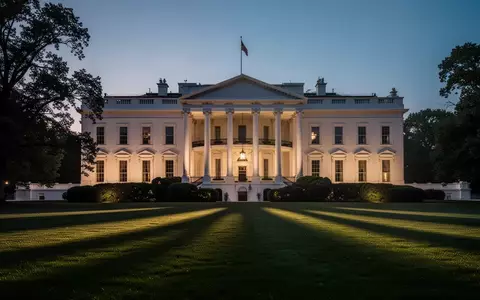 Das Weiße Haus in Washington D.C. während der Dämmerung, aufgenommen aus einer weiten Perspektive. - Foto: über boerse-global.de