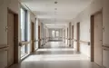 Ein minimalistisch gestalteter, leerer Flur in einer modernen Pflegeeinrichtung mit hellem Tageslicht. - Foto: über boerse-global.de