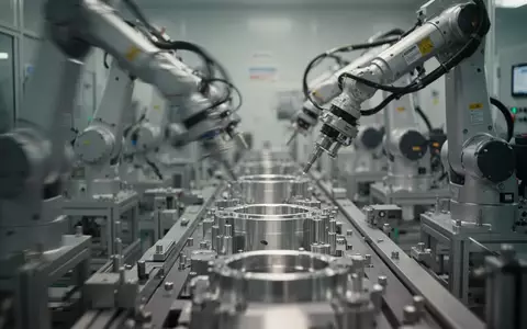 Industrielle Fertigungsanlage mit Roboterarmen in einem Reinraum. - Foto: über boerse-global.de