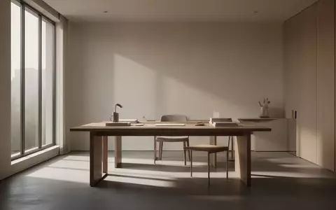 Ein minimalistisch gestalteter, lichtdurchfluteter Raum mit einem leeren Holztisch, der Ordnung und Struktur symbolisiert. - Foto: über boerse-global.de