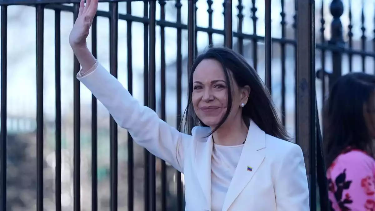 Sie schenkte US-Präsident Donald Trump ihre Nobel-Medaille: Friedensnobelpreisträgerin María Corina Machado. (Archivbild) - Bild: Pablo Martinez Monsivais/AP/dpa