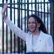 Sie schenkte US-Präsident Donald Trump ihre Nobel-Medaille: Friedensnobelpreisträgerin María Corina Machado. (Archivbild) - Bild: Pablo Martinez Monsivais/AP/dpa