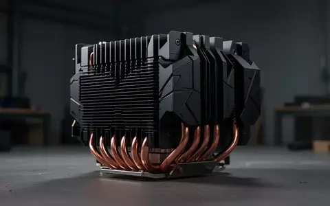 Nahaufnahme der Kühlrippen und Heatpipes einer Grafikkarte in einer industriellen Werkstatt. - Foto: über boerse-global.de