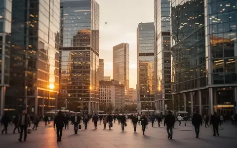 Moderne Bürogebäude in einem europäischen Finanzviertel bei Sonnenuntergang - Foto: über boerse-global.de