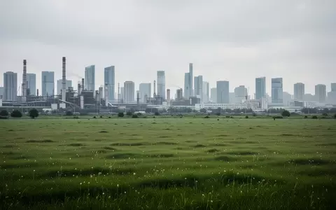Landschaftsaufnahme mit dem Übergang von einer urbanen Industrielandschaft zu einer ländlichen Wiesenfläche. - Foto: über boerse-global.de