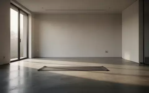 Ein minimalistischer, moderner Raum mit einer einzelnen Yogamatte auf einem Betonboden, der Disziplin und Selbstoptimierung symbolisiert. - Foto: über boerse-global.de