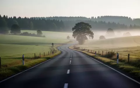 Eine leere, kurvige Landstraße in einer ländlichen Region bei Morgendämmerung. - Foto: über boerse-global.de