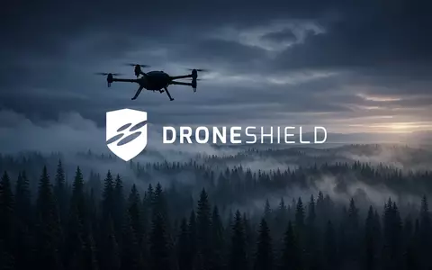 Silhouette einer Überwachungsdrohne über einem nebligen Wald bei Dämmerung als Symbol für Verteidigungstechnologie. - Foto: über boerse-global.de