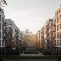 Moderne Wohnhausanlage in einer deutschen Großstadt bei sanftem Nachmittagslicht. - Foto: über boerse-global.de