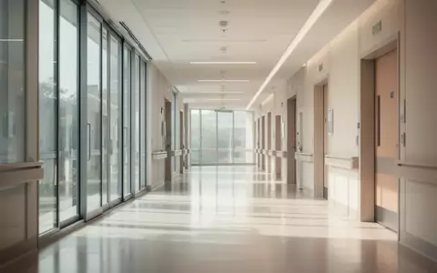 Moderner, lichtdurchfluteter Flur in einer spezialisierten Fachklinik mit minimalistischer Architektur. - Foto: über boerse-global.de