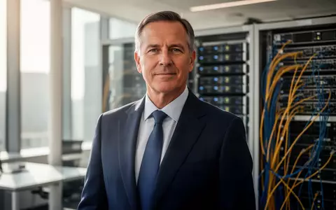 Ein professioneller Porträtfoto eines männlichen Finanzvorstands in einem modernen Büro mit technischem Hintergrund. - Foto: über boerse-global.de