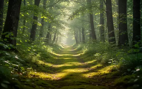 Ein sonnendurchfluteter Waldpfad, der Bewegung und Vitalität symbolisiert. - Foto: über boerse-global.de
