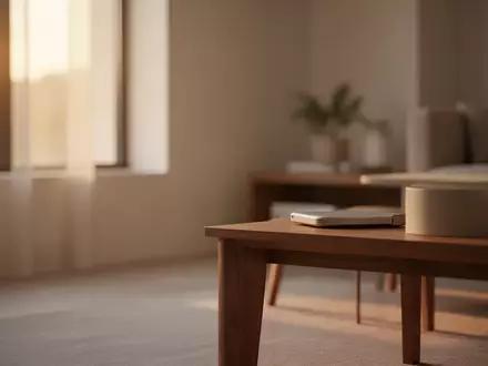 Ein minimalistisch eingerichtetes Wohnzimmer bei Tageslicht, das eine ruhige und aufgeräumte häusliche Umgebung zeigt. - Foto: über boerse-global.de