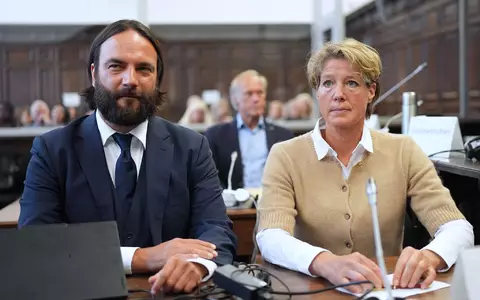 Christina Block bestreitet die Vorwürfe der Anklage. - Foto: Marcus Brandt/dpa pool/dpa