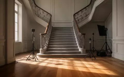 Ein lichtdurchfluteter, leerer Treppenaufgang in einem Wohngebäude mit klaren architektonischen Linien und Schattenwurf. - Foto: über boerse-global.de