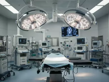 Moderner, steriler Operationssaal in einer Klinik mit medizinischer Beleuchtung. - Foto: über boerse-global.de