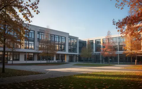 Modernes Schulgebäude bei Tageslicht im Freien ohne Personen - Foto: über boerse-global.de