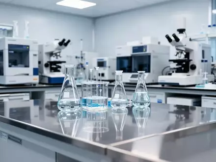 Modernes klinisches Forschungslabor mit sterilen Arbeitsflächen und Laborausstattung ohne sichtbare Personen oder Schriftzüge. - Foto: über boerse-global.de