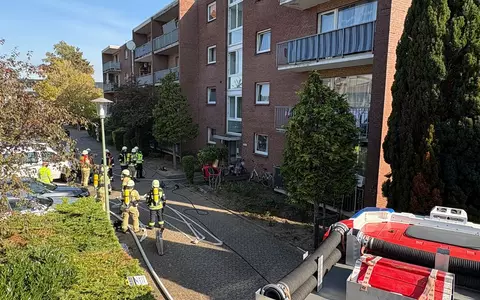 Feuerwehr Goch: Reihenhaus nach Kellerbrand unbewohnbar - Foto: presseportal.de