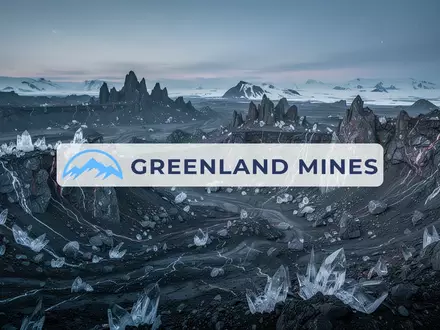 Abstrakte Darstellung einer arktischen Bergbaulandschaft mit kristallinen Gesteinsformationen in kühlem Dämmerlicht. - Foto: über boerse-global.de