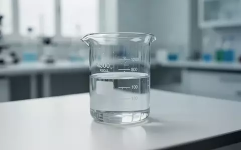 Ein steriler Laborbecher mit einer klaren Flüssigkeit auf einem weißen Untergrund. - Foto: über boerse-global.de