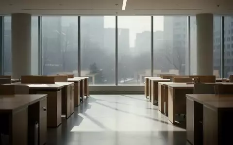 Ein minimalistischer, moderner Büroraum mit leeren Schreibtischen und großen Fenstern bei natürlichem Tageslicht. - Foto: über boerse-global.de