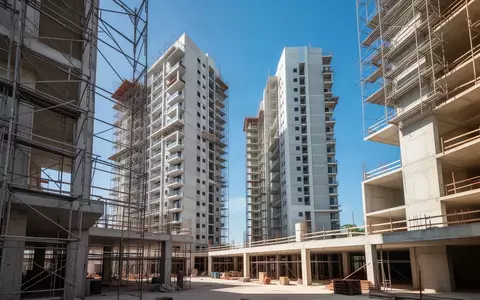 Moderne Baustelle eines Wohnbauprojekts bei strahlendem Sonnenschein. - Foto: über boerse-global.de