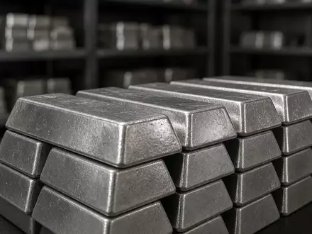 Gestapelte Silberbarren in einem Tresorraum eines Edelmetallhändlers. - Foto: über boerse-global.de