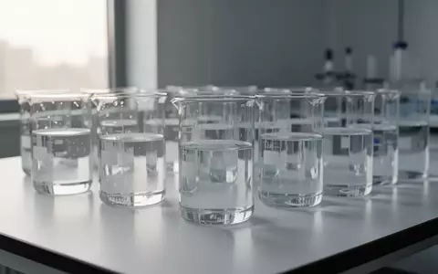 Saubere Glasbecher mit klarem Wasser in einer sterilen Laborumgebung bei natürlichem Licht. - Foto: über boerse-global.de