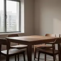 Ein heller, minimalistischer Pausenraum mit einem Holztisch und leeren Stühlen bei natürlichem Tageslicht. - Foto: über boerse-global.de