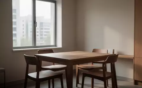 Ein heller, minimalistischer Pausenraum mit einem Holztisch und leeren Stühlen bei natürlichem Tageslicht. - Foto: über boerse-global.de