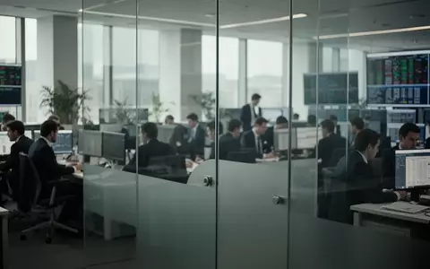 Blick auf einen modernen Börsenhandelssaal mit professionellen Händlern in einer neutralen, sachlichen Atmosphäre. - Foto: über boerse-global.de