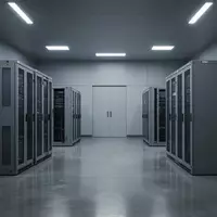 Ein minimalistischer, moderner Sicherheitskontrollraum mit grauen Industrieschränken und schlichten Oberflächen. - Foto: über boerse-global.de