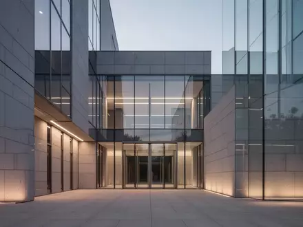 Moderne architektonische Fassade eines europäischen Regierungsgebäudes in der Dämmerung. - Foto: über boerse-global.de