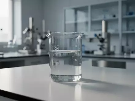 Ein steriler Labortisch mit einem Glasbecher in einer klinischen Forschungsumgebung. - Foto: über boerse-global.de