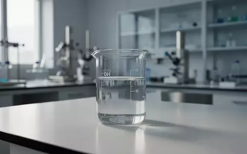 Ein steriler Labortisch mit einem Glasbecher in einer klinischen Forschungsumgebung. - Foto: über boerse-global.de