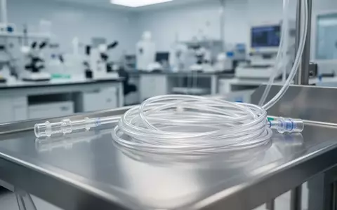 Medizinisches Labor mit sterilen Edelstahlflächen und transparenten Schläuchen in einer klinischen Umgebung. - Foto: über boerse-global.de