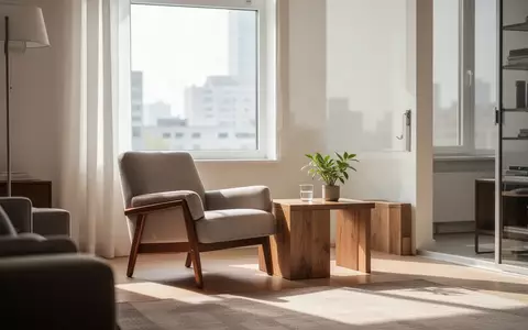 Ein helles, freundlich eingerichtetes Wohnzimmer mit einem bequemen Sessel und natürlichem Tageslicht. - Foto: über boerse-global.de