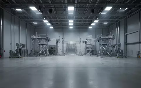 Eine moderne, weitläufige Industriehalle mit Betonboden und technischer Ausstattung zur Simulation von Einsatzszenarien. - Foto: über boerse-global.de