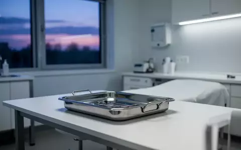 Ein minimalistischer, steriler Behandlungsraum in einer medizinischen Einrichtung mit weichem Tageslicht. - Foto: über boerse-global.de