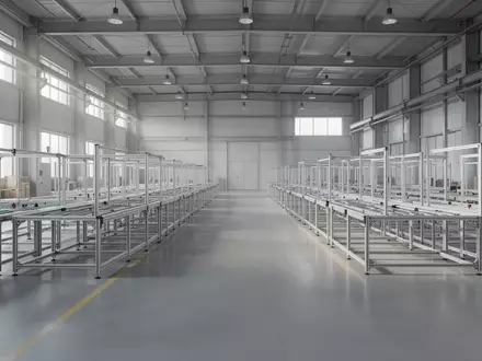 Eine weitläufige, moderne Industriehalle mit Betonboden und natürlichem Lichteinfall ohne sichtbare Maschinen oder Personen. - Foto: über boerse-global.de