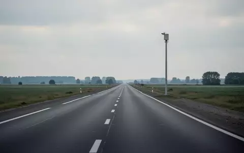 Eine leere, mehrspurige Landstraße unter bewölktem Himmel mit einem unauffälligen Überwachungsmast am Straßenrand. - Foto: über boerse-global.de
