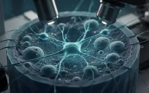 Mikroskopische Aufnahme von neuronalem Gewebe mit Fokus auf synaptische Verbindungen. - Foto: über boerse-global.de