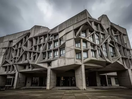 Die Fassade eines monumentalen Regierungsgebäudes in Brüssel unter einem bewölkten Himmel. - Foto: über boerse-global.de