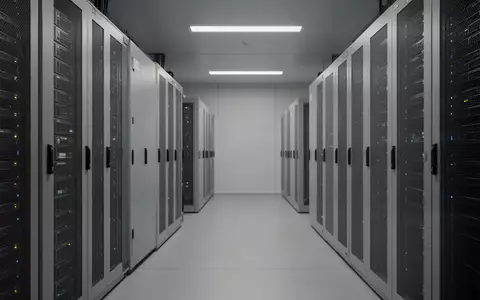 Ein moderner, aufgeräumter Serverraum mit neutralen Rack-Systemen und dezenter Beleuchtung in einer professionellen Umgebung. - Foto: über boerse-global.de