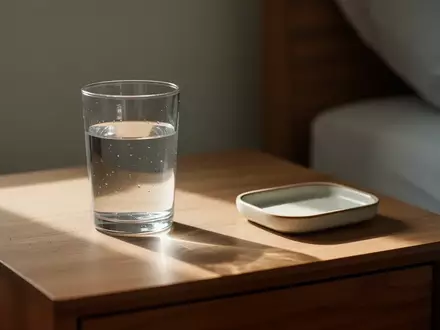 Ein Glas Wasser auf einem Nachttisch steht symbolisch für die tägliche Routine der Medikamenteneinnahme. - Foto: über boerse-global.de