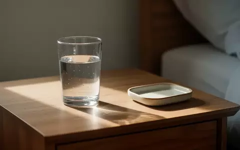 Ein Glas Wasser auf einem Nachttisch steht symbolisch für die tägliche Routine der Medikamenteneinnahme. - Foto: über boerse-global.de