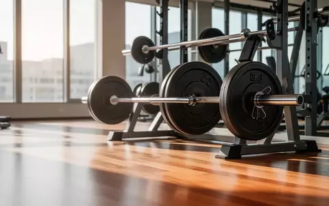 Ein minimalistisch gestalteter Fitnessraum mit Hantelscheiben und einer Langhantel bei natürlichem Lichteinfall. - Foto: über boerse-global.de