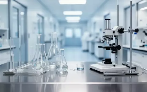 Ein steriles, modernes Labor mit glänzenden Edelstahloberflächen und wissenschaftlichen Geräten in heller, klinischer Umgebung. - Foto: über boerse-global.de