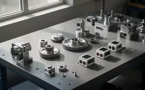 Eine saubere Werkbank mit präzisionsgefertigten mechanischen Bauteilen und Sensormodulen in einer Industrieumgebung. - Foto: über boerse-global.de